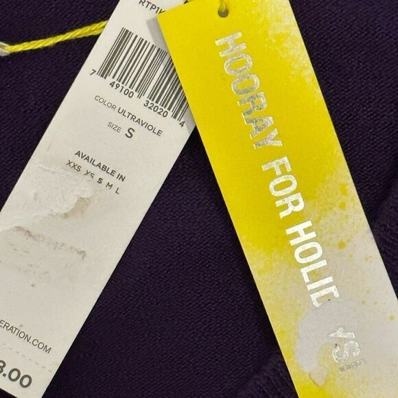 BCBG Purple Vintage Wide Sleeve Sweatet - Picture 4 of 6